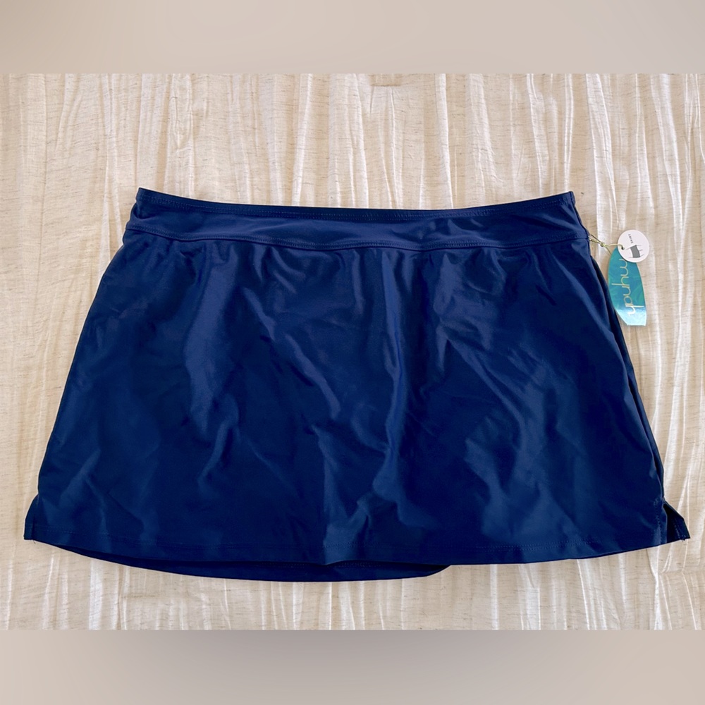 Blue Bathing Suit Skirt Bottom NWT Size Large